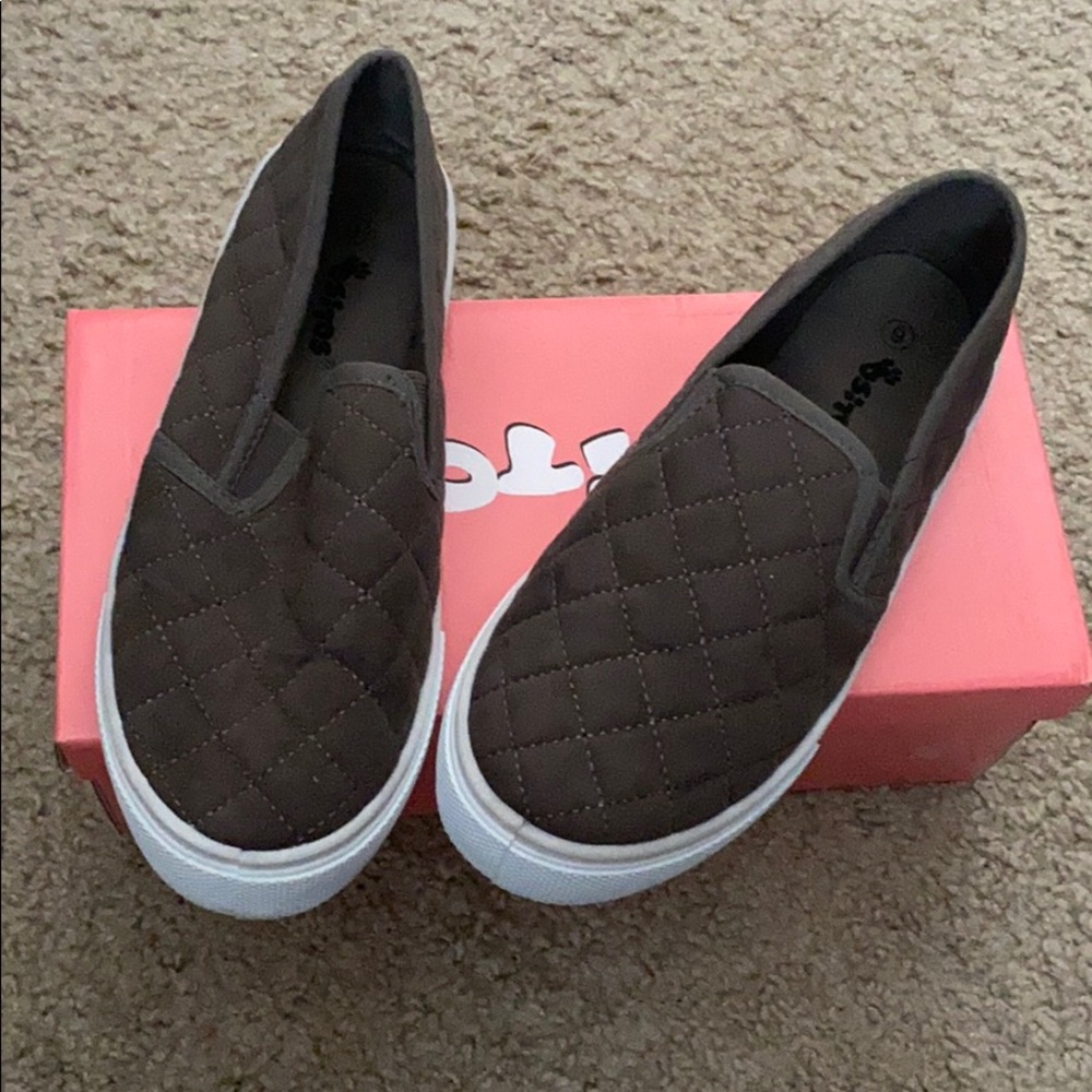 Grey Slip On Shoes
